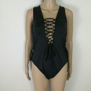 Women's Sexy White Lace-up Versatile One Piece